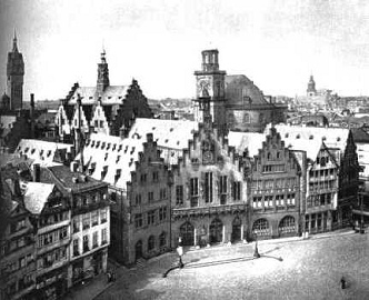 Frankfurt am Main,
                      Hauszeile am Römerberg, 1920 ca.