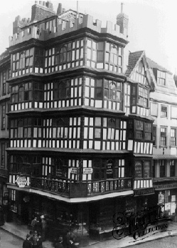 Bristol, das alte
                      holländische Haus ("Old Dutch House") an
                      der Ecke High Street / Wine Street um 1920
                      [15,18]