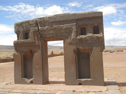 Die Rckseite des Sonnentors von
                          Tiahuanaco