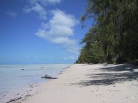 Playa
                      del atoln de Abaiang