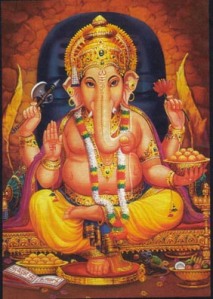 El dios Ganesha de
                          India