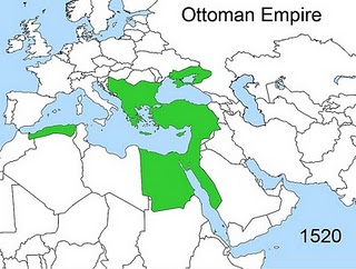 Mapa con el imperio turco en 1520