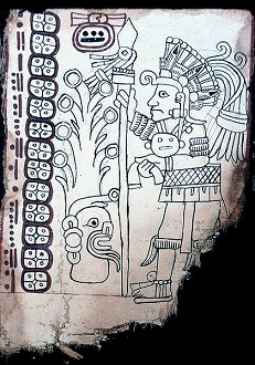 Codex Grolier,
                            dibujos de dioses, pgina 2