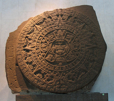 La piedra del sol de los aztecas,
                            llamado tambin piedra del calendario