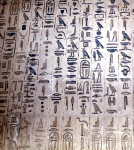 Escritura de jeroglficos de Egipto