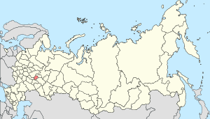 Mapa de Rusia con la repblica Chuvashi