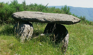 Dolmen en la
                            regin de Tarn (Francia) en el Parque
                            Regional de la regin de Haut Languedoc