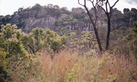 Shona, valle de las ruinas en
                Zimbabue, acrópolis