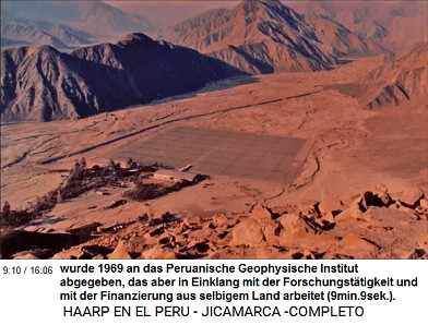 wurde 1969 an das Peruanische
                          Geophysische Institut abgegeben, das aber in
                          Einklang mit der Forschungstätigkeit und mit
                          der Finanzierung aus selbigem Land arbeitet
                          (9min.9sek.).