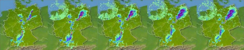 Wolkenkreisel ber
                der Nordsee gegen Regen in Deutschland, 2.8.2018 1:30
                Uhr