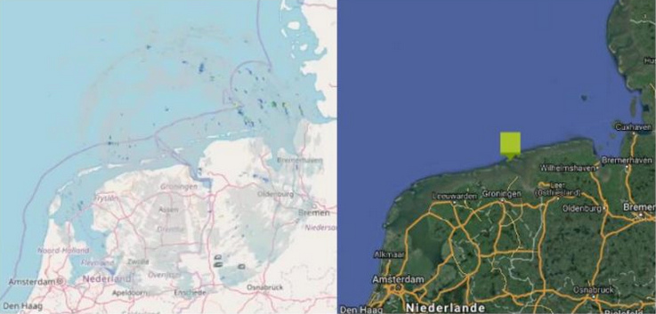 Wolkenkreisel ber
                  der Nordsee gegen Regen in Deutschland, Nahaufnahme
                  03