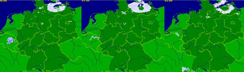 Wolkenkreisel ber der
                Ostsee Region Warnemnde gegen Regen in Deutschland