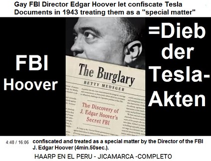 were confiscated by the director of the
                          FBI, J. Edgar Hoover, and the documents were
                          treated as a special matter (4min.50sec.).
                          [Photo: Edgar Hoover was a gay criminal who
                          was also part of the gang murdering Kennedy
                          who for his part was against gays].