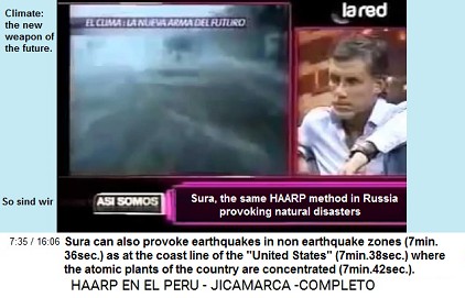 Sura can also provoke earthquakes in non
                          earthquake zones (7min.36sec.) as at the
                          coastline of the "United States"
                          (7min.38sec.) where the atomic plants of the
                          country are concentrated (7min.42sec.).