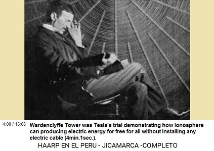 The tower at Wardenclyffe (Wardenclyffe
                          Tower) was Tesla's trial to demonstrate how
                          the ionosphere could produce electric energy
                          for free for all without installing any
                          electric cable (4min.1sec.).