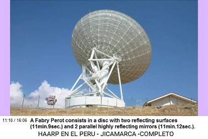 A Fabry Perot consists in a disc with two
                          reflecting surfaces (11min.9sec.) and 2
                          parallel highly reflecting mirrors
                          (11min.12sec.).