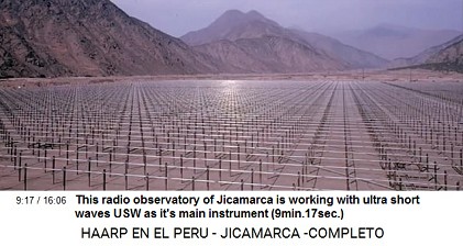 The terrorist HAARP antenna plant of
                            Jicamarca near Lima