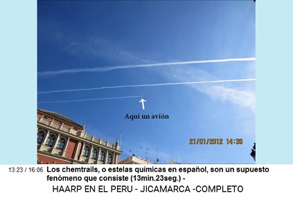 Los chemtrails, o estelas qumicas en
                          espaol, son un supuesto fenmeno que consiste
                          (13min.23seg.) -