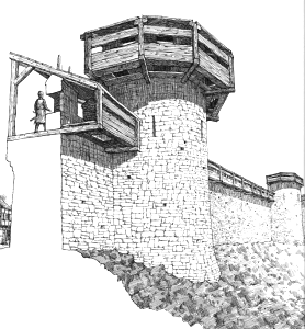 Schutzgerst bei Stadtmauer