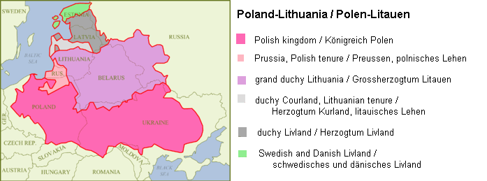 Map
                        04: Poland-Lithuania, a territory from Baltic
                        Sea to the Black Sea