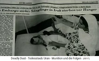 Bericht von Dr. Gnther ber die
                                Kinder von Basra 1991 05: Irak-Embargo
                                wirkt: Babys sterben vor Hunger