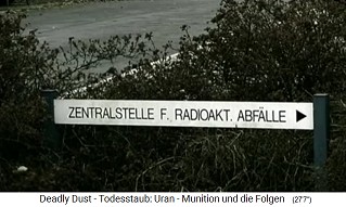 Berlin, signopost indicating the
                                Central Office for Radioactive Waste
                                (Zentralstelle fr radioaktive Abflle)