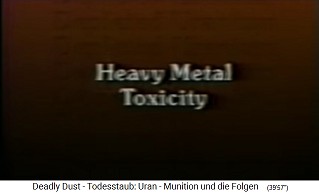 NATO cartoon: Warning of uranium
                                ammunition: toxic heavy metals