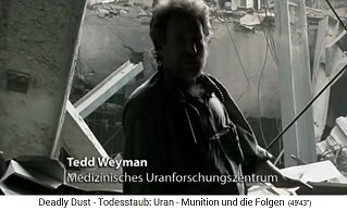 El Sr. Tedd Weyman en el centro
                                  de Radio y TV de Bagdad [l camina sin
                                  ropa protectora y puede contaminarse]