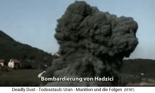 In 1995, the criminal,
                radioactive NATO bombed Hadzici with radioactive nuclear
                missiles ("uranium ammunition")