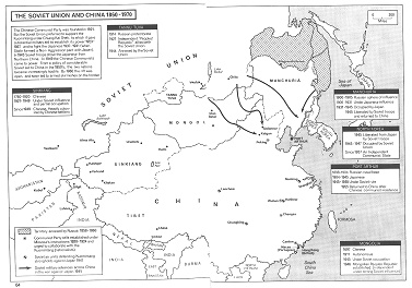 Russland und SU 1860-1970: Konfrontation mit
                  China, Karte