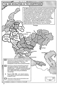 Russland 1905: Revolution auf dem Land, Karte
