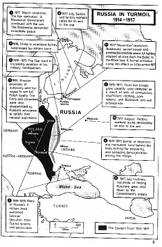 Russland 1914-1917: Unruhen, Karte