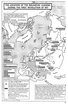 Russland 1917: Bolschewistenführer, Karte