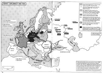 Sowjetunion SU 1920-1940: Europapolitik mit
                  Vertrgen, Militrausbildung und Waffenlieferungen -
                  Brgerkrieg in Spanien, Karte