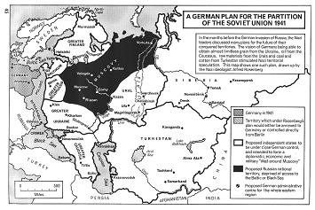 NS-Teilungsplan für Russland, Karte von 1941