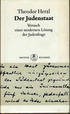 Theodor
                Herzl, Buch "Der Judenstaat" [6]. In diesem
                Buch steckt der absolute Rassismus gegen die Araber und
                Muslime drin mit der Anweisung zur Sklavenhaltung und
                die Versprechung, in Palstina seien vielleicht
                Goldminen zu finden...