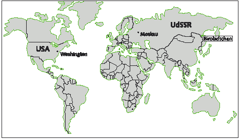 Die Sowjetunion (UdSSR) und die Position von
                  Birobidschan