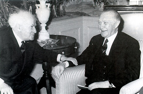 Ben Gurion mit
                        Adenauer 1960