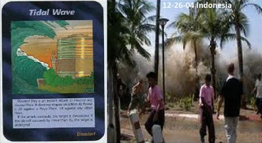 10. Spielkarte "Tsunami"
                                und der Tsunami in Indonesien von 2004