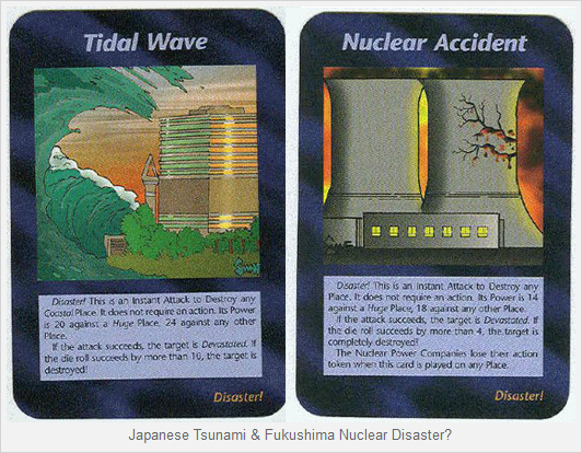 Illuminati card game predicts tsunami and
                        atomic disaster