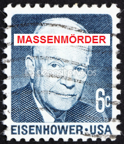 Briefmarke
                        mit Massenmrder Eisenhower 1970