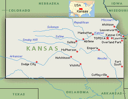 Map
                        with the racist "U.S.A." and Kansas
                        and Abilene