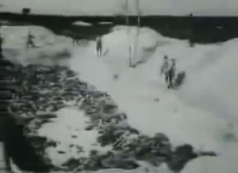 Corpse pit in
                                    the region of Bergen Belsen (13min.
                                    30sec.)