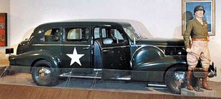 a model of
                  Patton's limousine in a museum