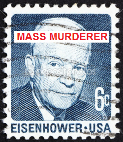 Stamp
                          with mass murderer Eisenhower of 1970