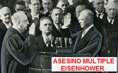 Asesino múltiple, criminal de guerra y racista.
                  Eisenhower durante su juramento como presidente de los
                  "EUA" el 20 de enero 1953