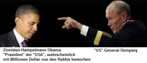 "US"-General Dempsey blockiert                          den Zionisten-Hampelmann Barack Obama