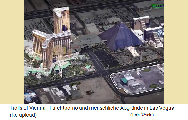 Das Las Vegas-Konzertareal mit Hotel, 2 Sulen, Bhne und Gelnde