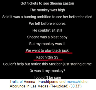 Affen-Song von Robbie Williams "Me and my monkey" 01: Der Affe spielt Black Jack und trifft immer die 23