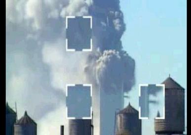 Collapse of WTC, the blast before the fall of
                      the dust cloud is visable